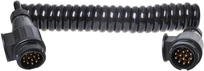 ProPlus Spiraalkabel - Verlengkabel - 8-aderig - 3,5 meter - 2x 13-polige stekkers - PVC