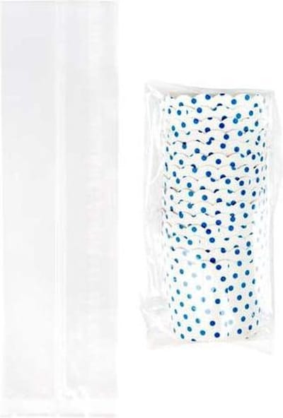 Plastic Zakken 7/2x3x23cm met zijvouw (100 stuks) | Plastic zak