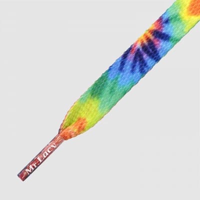 10 mm x 130 cm Tye Dye Flower Power - Mr.Lacy patroon schoenveters