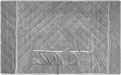 Golfkar Zitkussen - Beschermhoes - Comfortabel Zitten - Met Opbergvakken - 152x82cm - Grijs