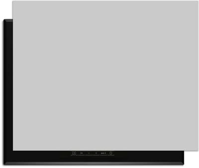 KitchenArt - Warm Grey Elegance – Inductie Beschermer - 76x51.5 cm - Kookplaat Beschermer - Luxe Afdekplaat Inductieplaat - Anti-slip & Oprolbaar - Beschermmat Inductiekookplaat