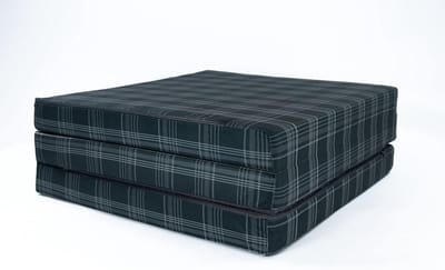 Vouwmatras - Gastenmatras logeer - Comfortabel slapen - Afneembare hoes - 195 x 60 cm - Diamantpatroon