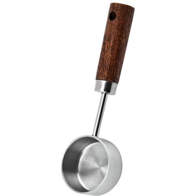 Houten Handvat Roestvrijstalen Maatlepel 10ml Gereedschap Huishoudelijke Koffiepoeder Melkpoeder Maatlepel