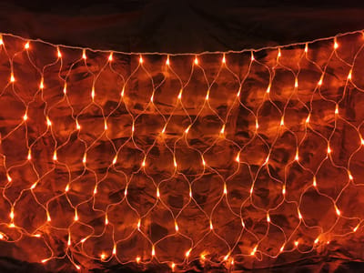 LD22-90.2 : 1 + 1 gratis Oranje sfeerverlichting, 1x2mtr Net-vorm, 160 oranje leds, 8 progamma’s & afstandsbediening, doorkoppelbaar, IP44, binnen/buiten