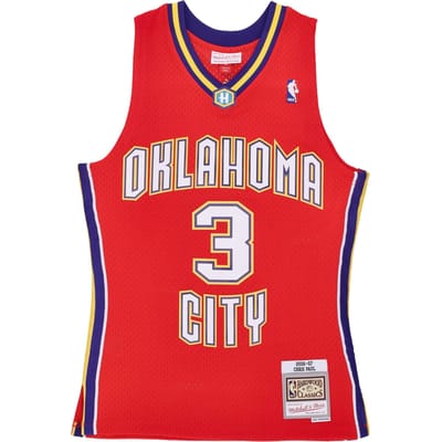 Basketbaltanktop voor heren Nba Swingman Jersey Hardwood Classics No 3 Chris Paul Neohor Rood