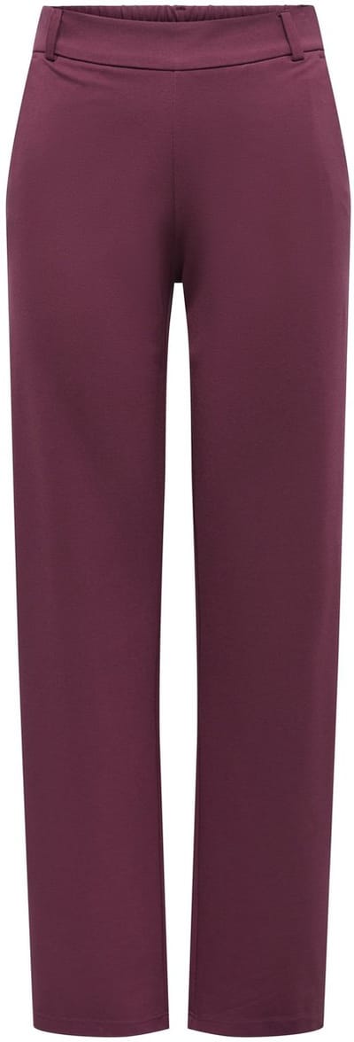 Only bordeaux dames broek   Straight fit   Steekzakken   Elastische boord   Duurzaam   Regular waist Bordeaux M/30