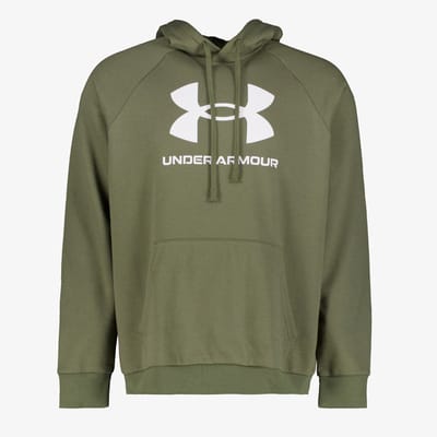 Under Armour Rival Fleece Logo heren hoodie groen - Maat S