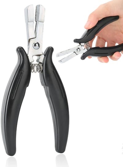 Dailygoods- Haarextensions Professionele Tool - Pliers voor Haarextensions - Ergonomische Antislip Handgreep - Uniek Mesh Tandontwerp - Geschikt voor Haarstyling - Gemakkelijk in Gebruik - Haarverlenging