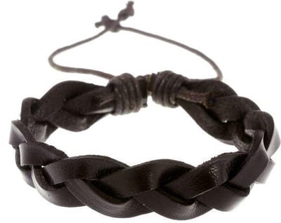 Behave - bruine gevlochten armband - robuuste casualstijl uniseks