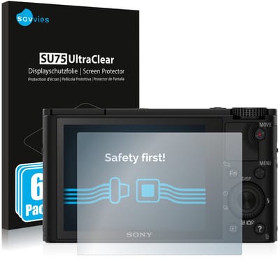 Savvies - Screenprotector voor Sony Cyber-Shot DSC-RX100 - Folie Beschermfolie transparant 6 Stuks