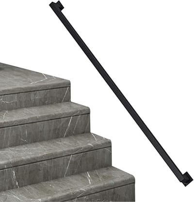 Trapleuning Ondersteuning Kit - Handgreep voor trap - Veilig traplopen - Dubbellaags Bescherming - 420 cm Lengte - Zwart