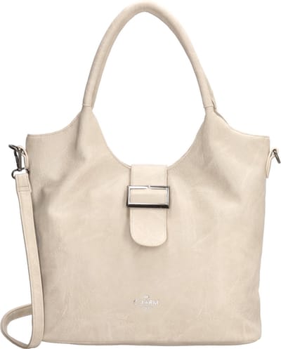 Charm London High street Schoudertas Shopper met afneembaar lang hengsel - Tote Bag - Dames Tas - Beige