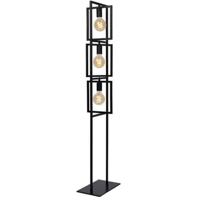 Lucide Vloerlamp Luuk Zwart 3xe27