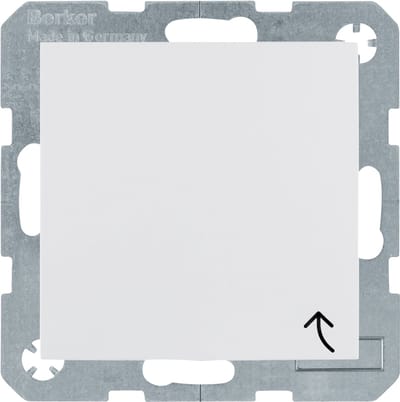 BERKER S1 Inbouw wandcontactdoos (wcd) 1-voudig met klapdeksel polar wit