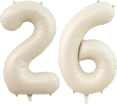 Cijfer Ballonnen Ballon Cijfer 26 Verjaardag Versiering Feest Helium Ballonnen Cijferballon Folieballon Wit Xl Formaat