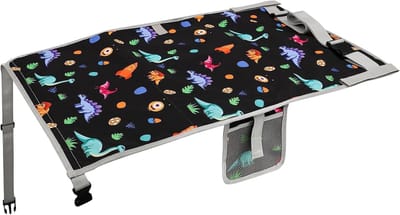 Vliegtuig Stoelverlenger - Reisbed Baby - Comfortabel Reizen - Opvouwbaar en Draagbaar - 30 x 24 x 5 cm - Dinosaurus