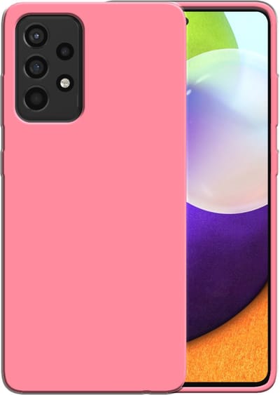 Smartphonica Siliconen hoesje voor Samsung Galaxy A52/ A52 5G / A52s 5G case met zachte binnenkant - Roze geschikt voor Samsung Galaxy A52;Samsung Galaxy A52 5G;Samsung Galaxy A52s 5G