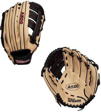 Wilson - MLB - Honkbalhandschoen - A500 - Blond/Zwart - 12,5 inch