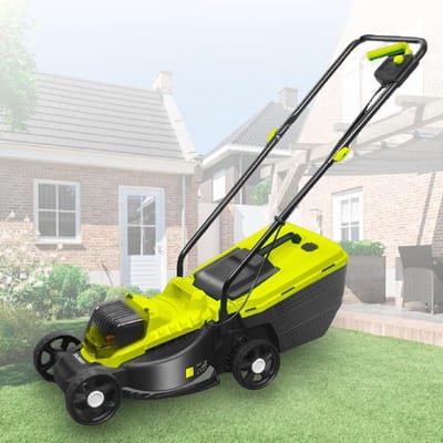 Elektrische Grasmaaier - Accu Grasmaaier - Gazon Onderhoud - Borstelmotor 40V - 33 cm Snijdbreedte - Groen Zwart