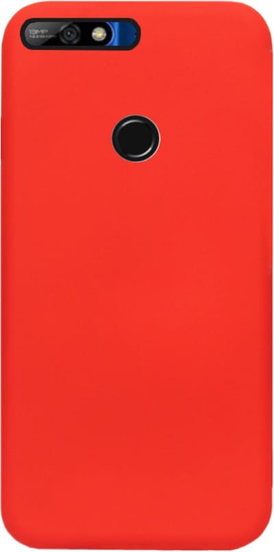 ADEL Siliconen Back Cover Softcase Hoesje Geschikt voor Huawei Y7 (2018) - Rood