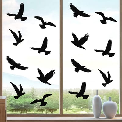 20x Vogelstickers Voor Ramen - Transparante Anti-Botsing Stickers - Zelfklevend En Onzichtbaar - Bescherming Tegen Vogelaanvaringen - Universeel Toepasbaar Op Glas