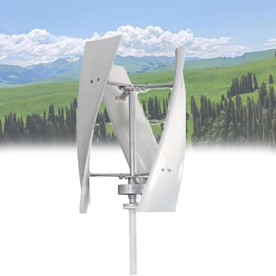 Verticale Windturbine - Maglev Generator - Elektriciteit Opwekken - 360° Wind Richting - 20000W 220V - Zilver