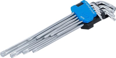 BGS Stiftsleutelset extra lang + extra kort Torx T10 - T50 9 delig