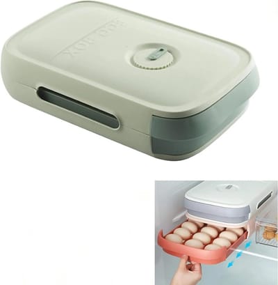 Plastic Eierdopjes voor de Koelkast - Stapelbare Eierdozen met Versheidsmarkering voor Keuken, Picknick en Kamperen