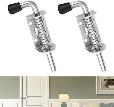 Dailygoody - Veergrendel - Roestvrij staal 304 - Robuust en veilig - 2 stuks - Deur- en poortgrendel - Ideaal voor deuren en ramen - Tuindeurvergrende