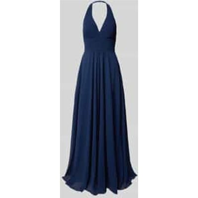 maxi-jurk met halter met V-hals