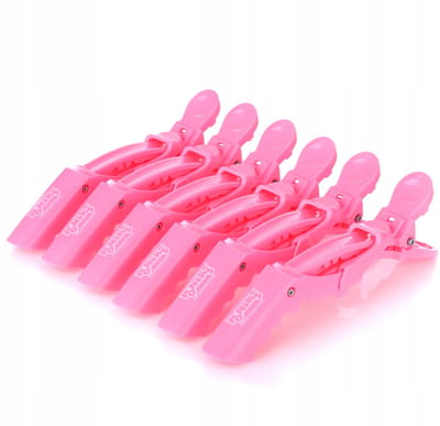 Poniks Hair Clips - Krokodylki - 6 Stuks Roze