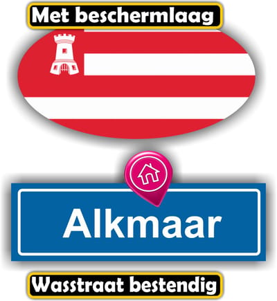 Jerma - Alkmaar - Auto - Sticker - set 2 - Ovaal 13x7 cm - rechthoek 13x6 cm - Zelfklevend - Vinyl