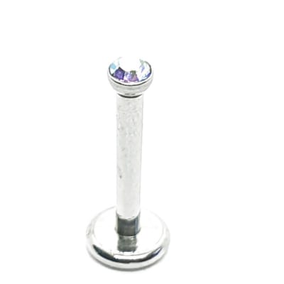 Zilver Met Steentje - Tragus / Labret Piercing