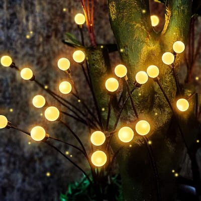 Solar Tuinverlichting - 2 stuks - Solar Lichtsnoer Buiten - Solar Tuinverlichting Zonne Energie - Solar Tuinverlichting Lichtsnoer - 6LED - Sfeerverlichting - Waterdicht - Buitenverlichting - voor Pad Landschap Decoratieve Verlichting