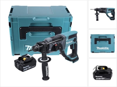 Makita DHR 202 T1J accu combihamer 18 V 2,0 J SDS Plus + 1x accu 5,0 Ah + Makpac - zonder oplader