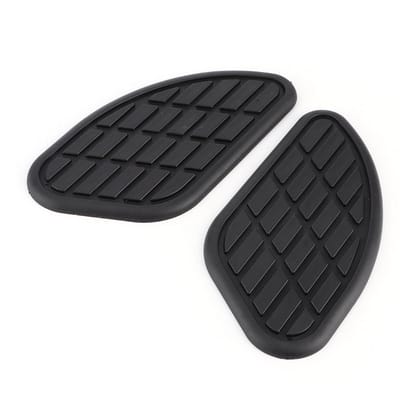 Paire de Protections Adhésives de Réservoir de Carburant de Moto Vintage Universelles pour Genoux Black noir