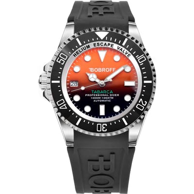 Horloge BOBROFF BF0004i-BFSTN. Automatisch, Kleur oranje. Man. black