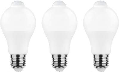 Modee Smart E27 LED Lamp 8.8W met Bewegingssensor - 806lm - 4000K - Neutraal Wit - Globe A60 - Vervangt 60W Halogeen Gloeilamp - 3 stuks