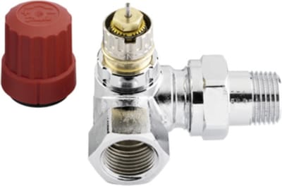 Danfoss RA NC Thermostatische radiatorafsluiter 1/2 bi bu dubbel haaks links chroom