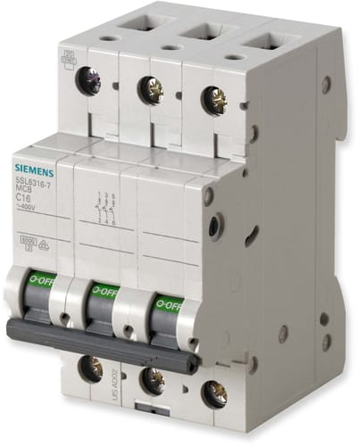 Zekeringautomaat 3-polig 20 A 400 V Siemens 5SL63206