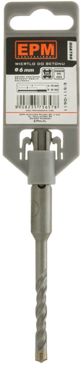 EPM Prof Quatro Serie - Betonboor - SDS Plus - 5x110mm - Kruisvormige Punt