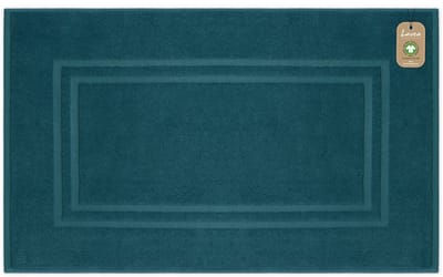 Lavea® 1 Badmat 50x80 cm – antislip en wasbaar van 100% biologisch katoen – absorberend en duurzaam – ideaal voor badkamer en douche – Dennengroen