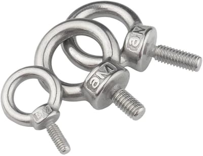 Hijsoogmoeren - Oogbouten Ring - Apparatuur Hijsen - Roestvrij Staal 304 - M6 (2 stuks) - Zilver