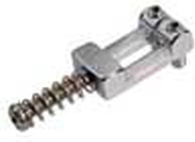 Brugzadel metaal, chroom, Stallion, p=10,5, inclusief veer en schroef, 6-pack