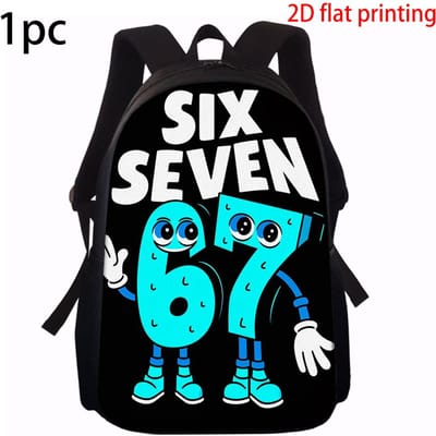 1/2/3/4/5 stuks Cartoon Getal 67 Patroon Rugzak Set Grote Capaciteit Schooltas Reistas met Schoudertas Etui Kinderen Cadeau