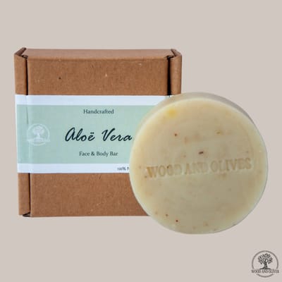 Wood and Olives - Aloë Vera Face & Body Zeepbar - 100 g