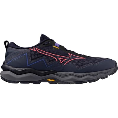 Mizuno Wave Daichi 9 GTX               Trailschoen Dames-donkerblauw, neonrood