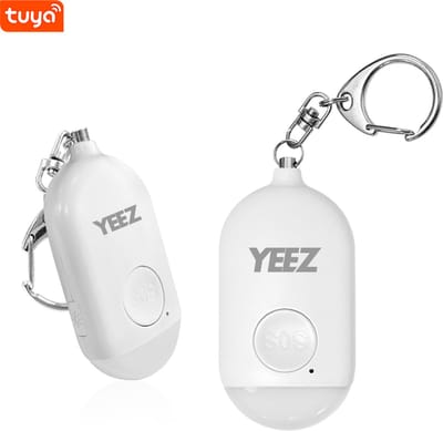 Yeez oplaadbaar Persoonlijk Alarm met GPS – Zelfverdediging producten – Zelfverdediging Alarm – sleutelhangers – Alarm Persoonlijk – Alarm sleutelhanger – Oplaadbare Zaklamp Led