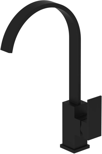 Hudor Keukenkraan Zwart - Messing Noir 008 Alphée Collectie - Draaibare Uitloop - Keuken Kraan Modern Design - Waterbesparend