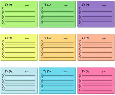 QTTVBTNA Set gekleurde plaknotities – Notitieboekje planner- Sterke Hechting – Lijnpapier – School & Kantoor – 10×7 cm – 450 Vellen – 9 Kleuren